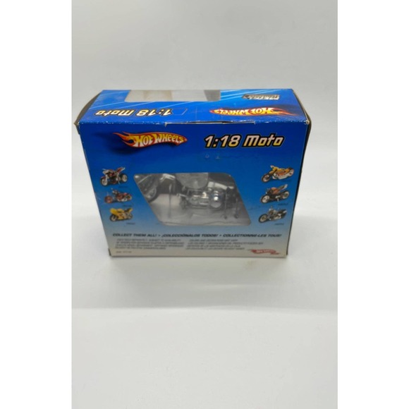 Hot Wheels Blacktop Chopper Diecast Police Motorcycle 1:18 2004 Mattel China NIB - Picture 2 of 5